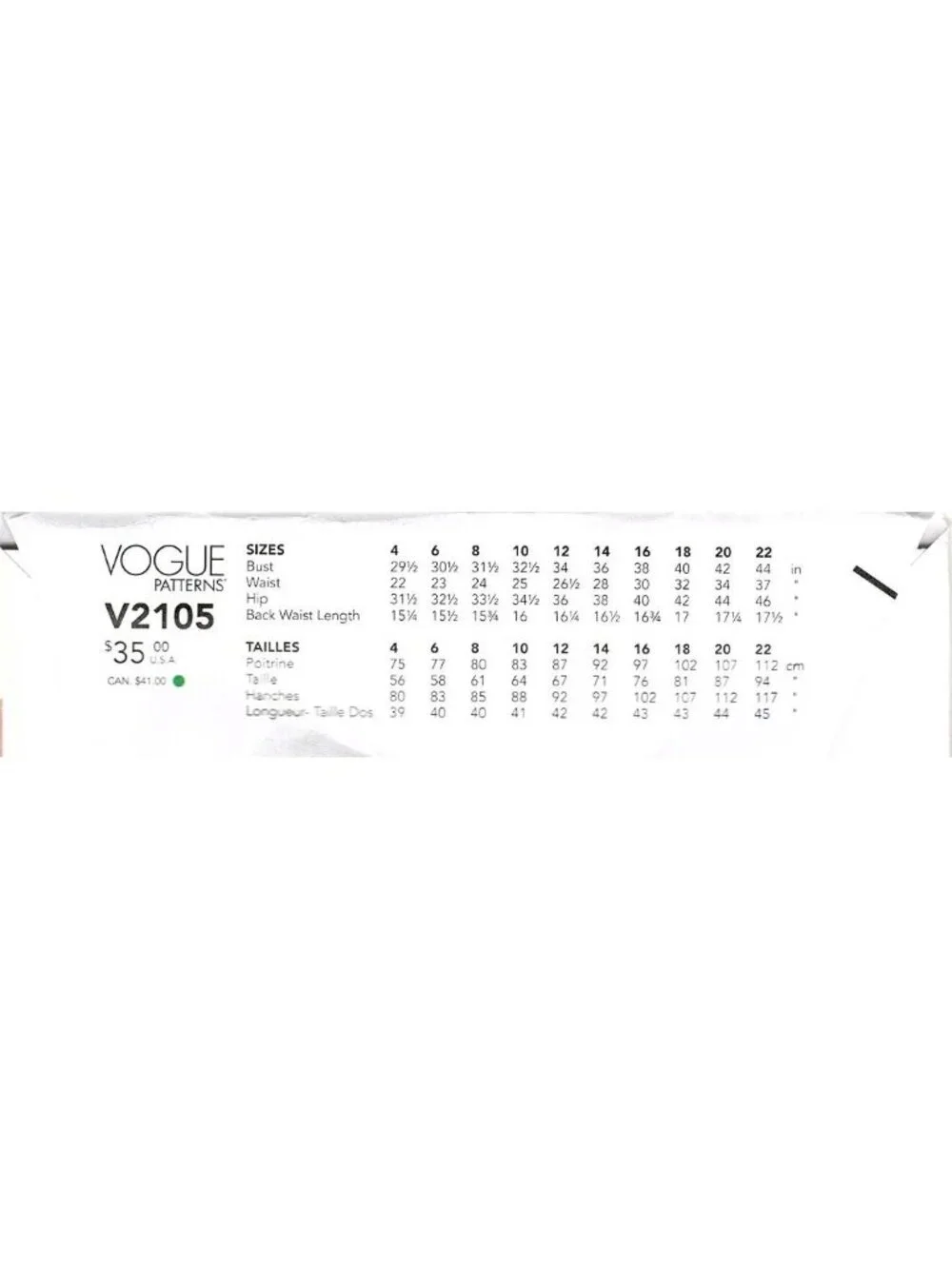 Vogue V2105 Misses 4 to 12 Off-Shoulder and Belted Dress Uncut Sewing Pattern